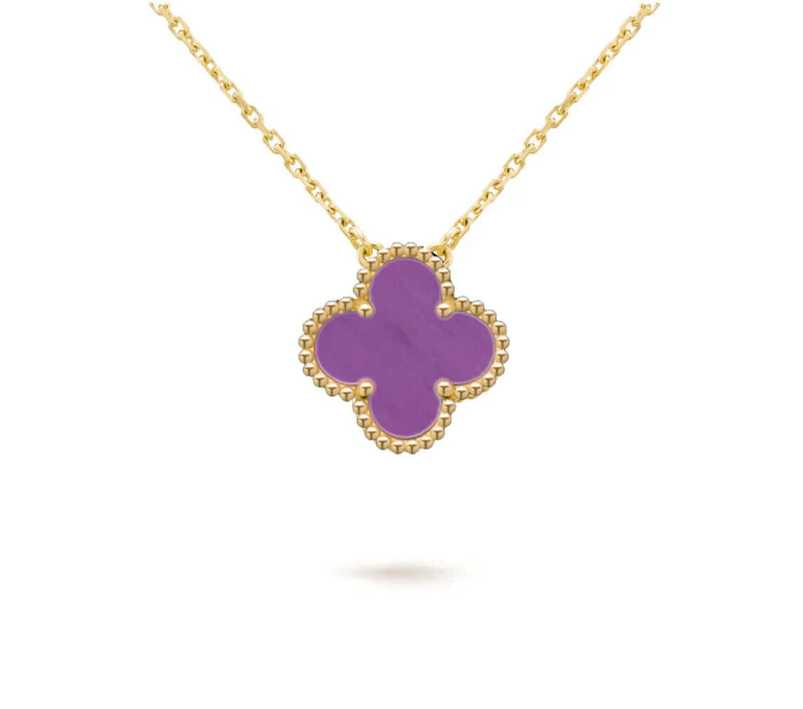 [OAKJURI Jewelry]CLOVER 15MM SINGLE FLOWER NECKLACE COLLECTION