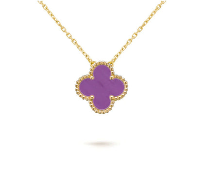 [OAKJURI Jewelry]CLOVER 15MM SINGLE FLOWER NECKLACE COLLECTION
