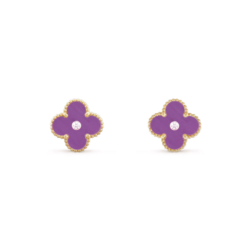 [OAKJURI Jewelry]CLOVER  15MM DIAMOND EARRINGS COLLECTION