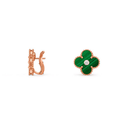[OAKJURI Jewelry]CLOVER 15MM MOP DIAMOND EARRINGS COLLECTION