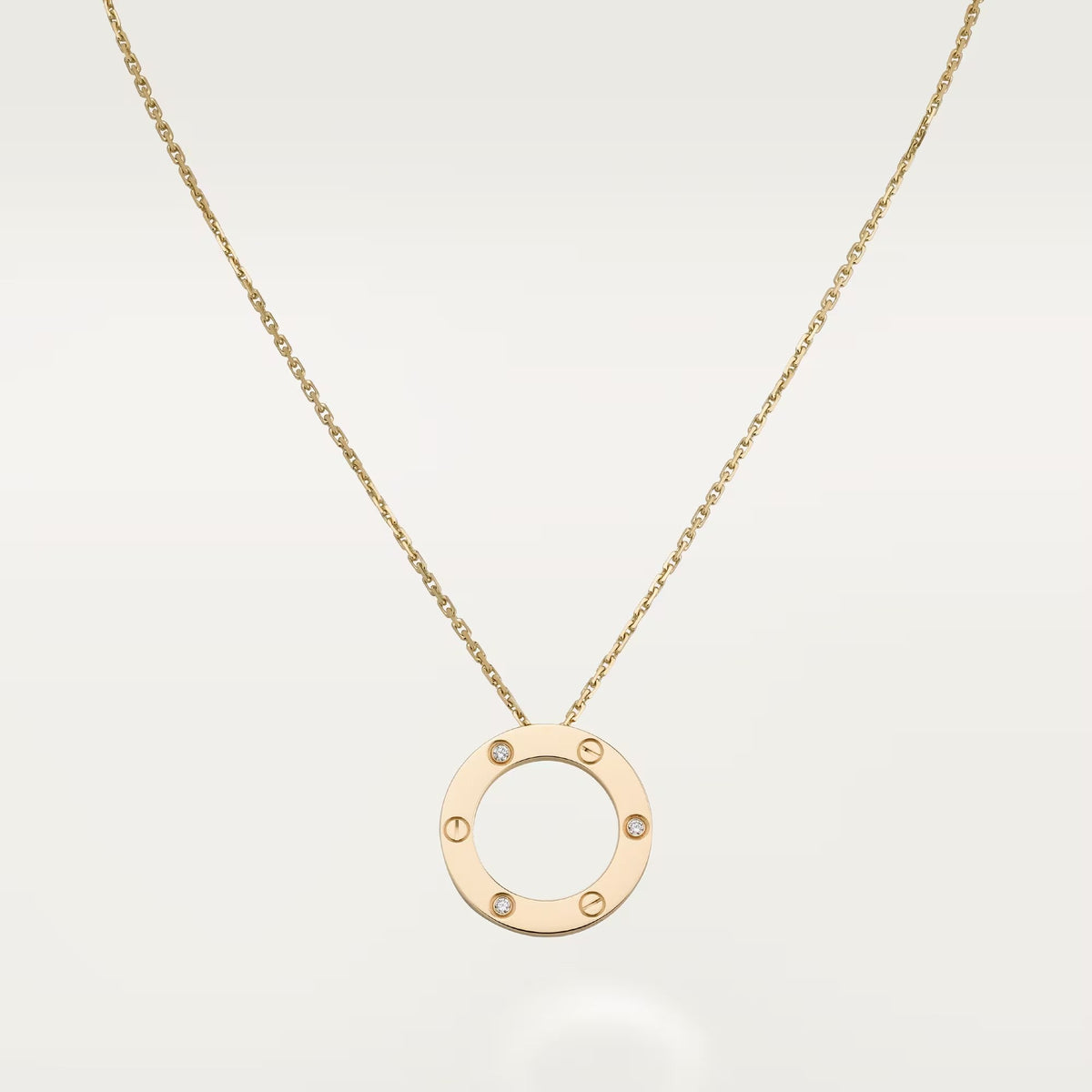 [OAKJURI Jewelry] LOVE NECKLACE 16MM 3 DIAMONDS