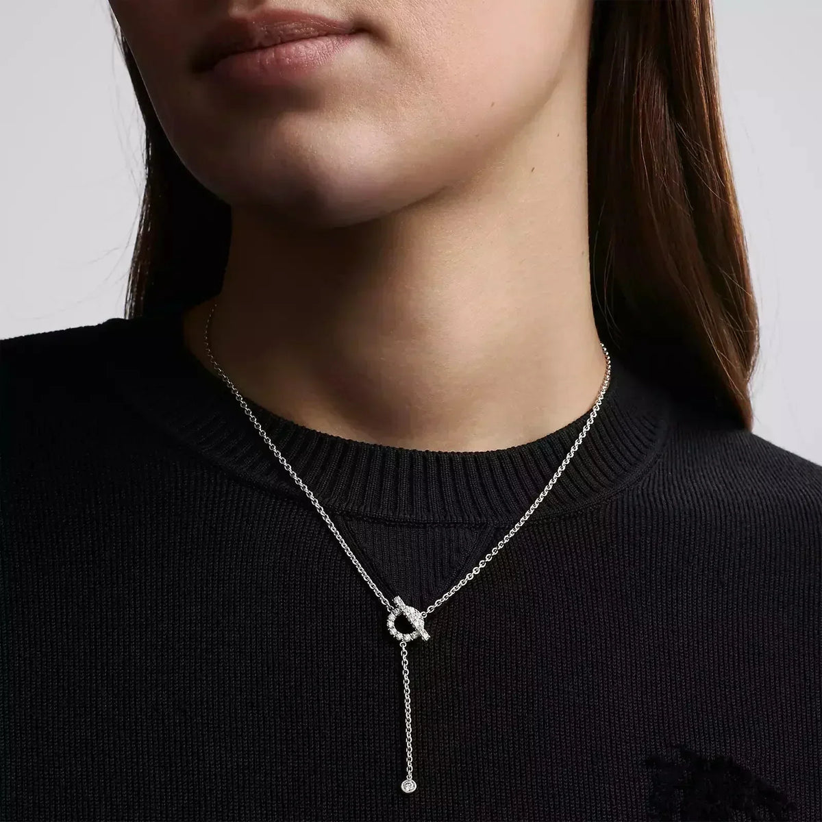 [OAKJURI Jewelry]FINESSE SILVER DIAMOND NECKLACE