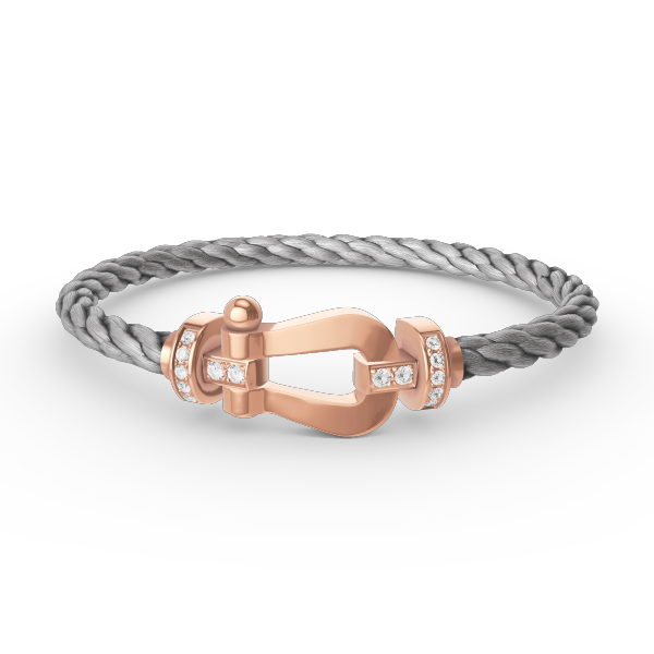 [OAKJURI Jewelry]FORCE LARGE HORSESHOE HALF DIAMOND BRACELET ROSE GOLD