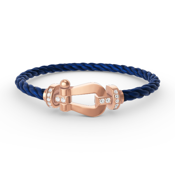 [OAKJURI Jewelry]FORCE LARGE HORSESHOE HALF DIAMOND BRACELET ROSE GOLD