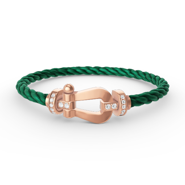 [OAKJURI Jewelry]FORCE LARGE HORSESHOE HALF DIAMOND BRACELET ROSE GOLD