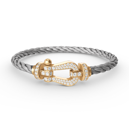 [OAKJURI Jewelry]FORCE LARGE HORSESHOE FULL DIAMOND BRACELET GOLD