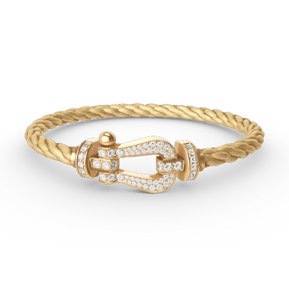 [OAKJURI Jewelry]FORCE LARGE HORSESHOE FULL DIAMOND BRACELET GOLD