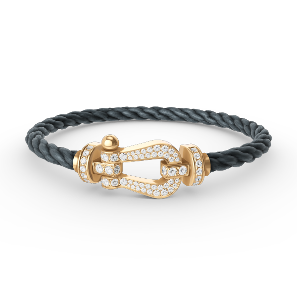 [OAKJURI Jewelry]FORCE LARGE HORSESHOE FULL DIAMOND BRACELET GOLD