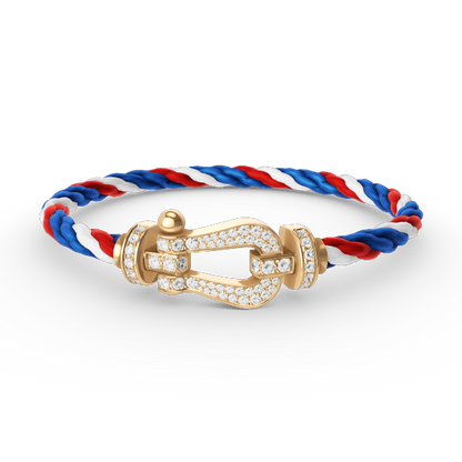 [OAKJURI Jewelry]FORCE LARGE HORSESHOE FULL DIAMOND BRACELET GOLD