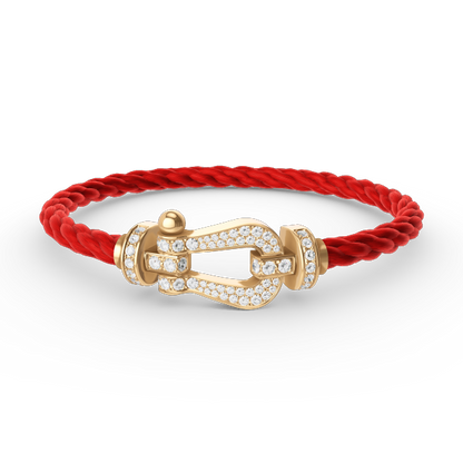 [OAKJURI Jewelry]FORCE LARGE HORSESHOE FULL DIAMOND BRACELET GOLD