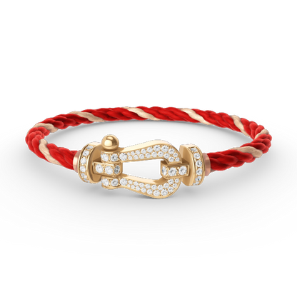 [OAKJURI Jewelry]FORCE LARGE HORSESHOE FULL DIAMOND BRACELET GOLD