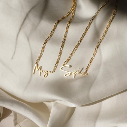Carrie Figaro Chain Name Necklace
