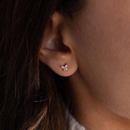 Butterfly Birthstone Flatback Studs