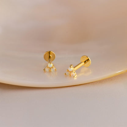 Opal Cluster Flatback Studs