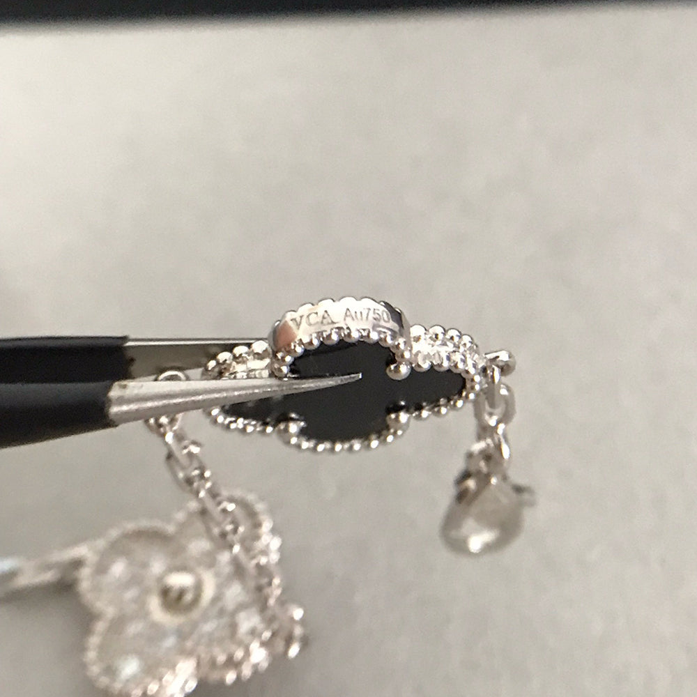 [OAKJURI Jewelry] CLOVER 5 MOTIF ONYXS BRACELET COLLECTION