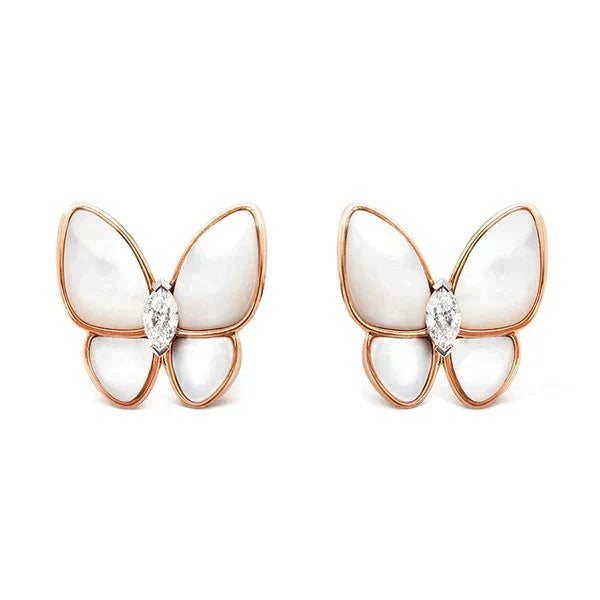 [OAKJURI Jewelry]BUTTERFLY MOP DIAMOND EARRINGS