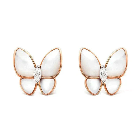 [OAKJURI Jewelry]BUTTERFLY MOP DIAMOND EARRINGS