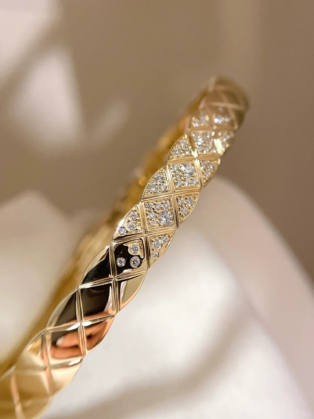 [OAKJURI Jewelry]KOKO CRUSH HALF DIAMONDS GLOD SILVER ROSE GOLD