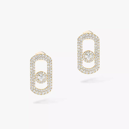 [OAKJURI Jewelry]So Move Pave_-Set Diamond Earrings in Silver