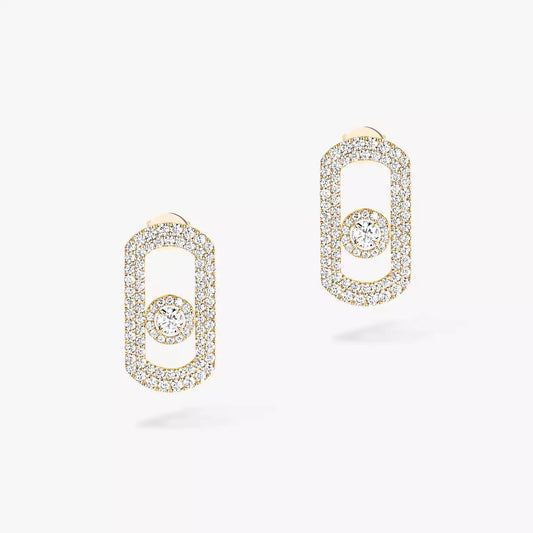 [OAKJURI Jewelry]So Move Pave_-Set Diamond Earrings in Silver