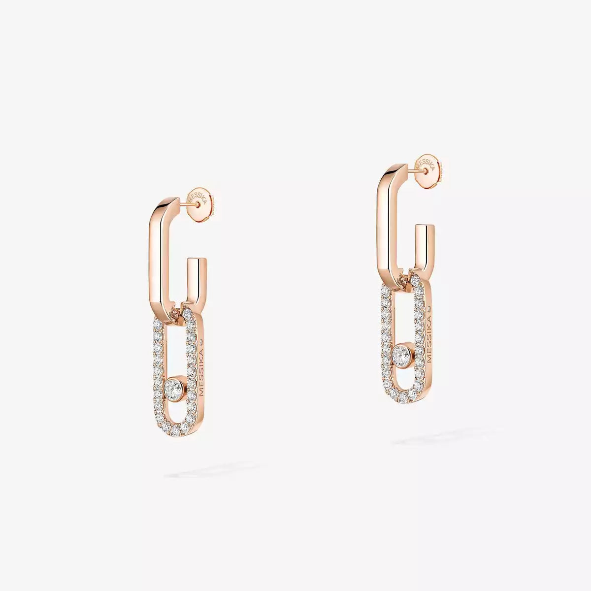 [OAKJURI Jewelry]Move Link Diamond Earrings