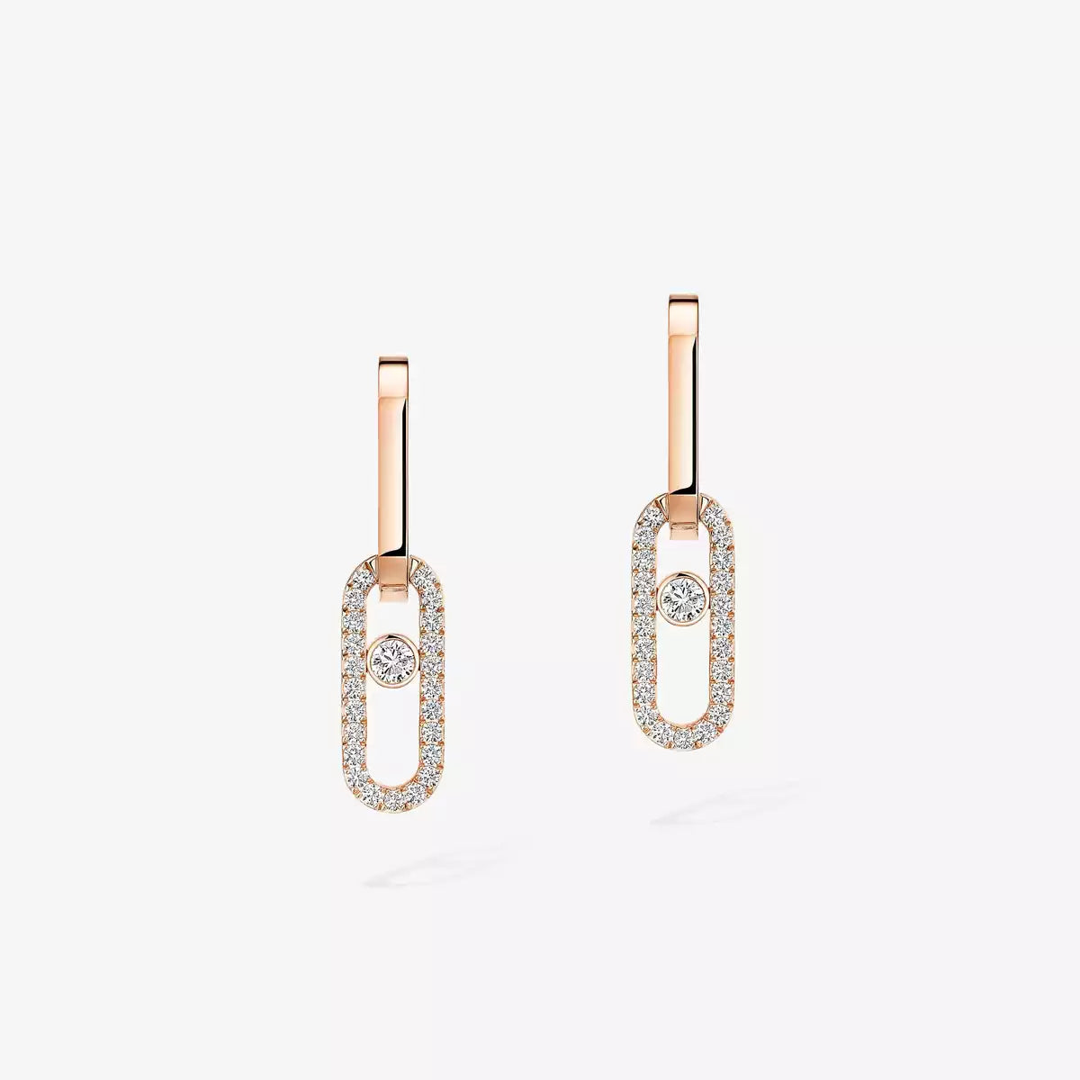 [OAKJURI Jewelry]Move Link Diamond Earrings