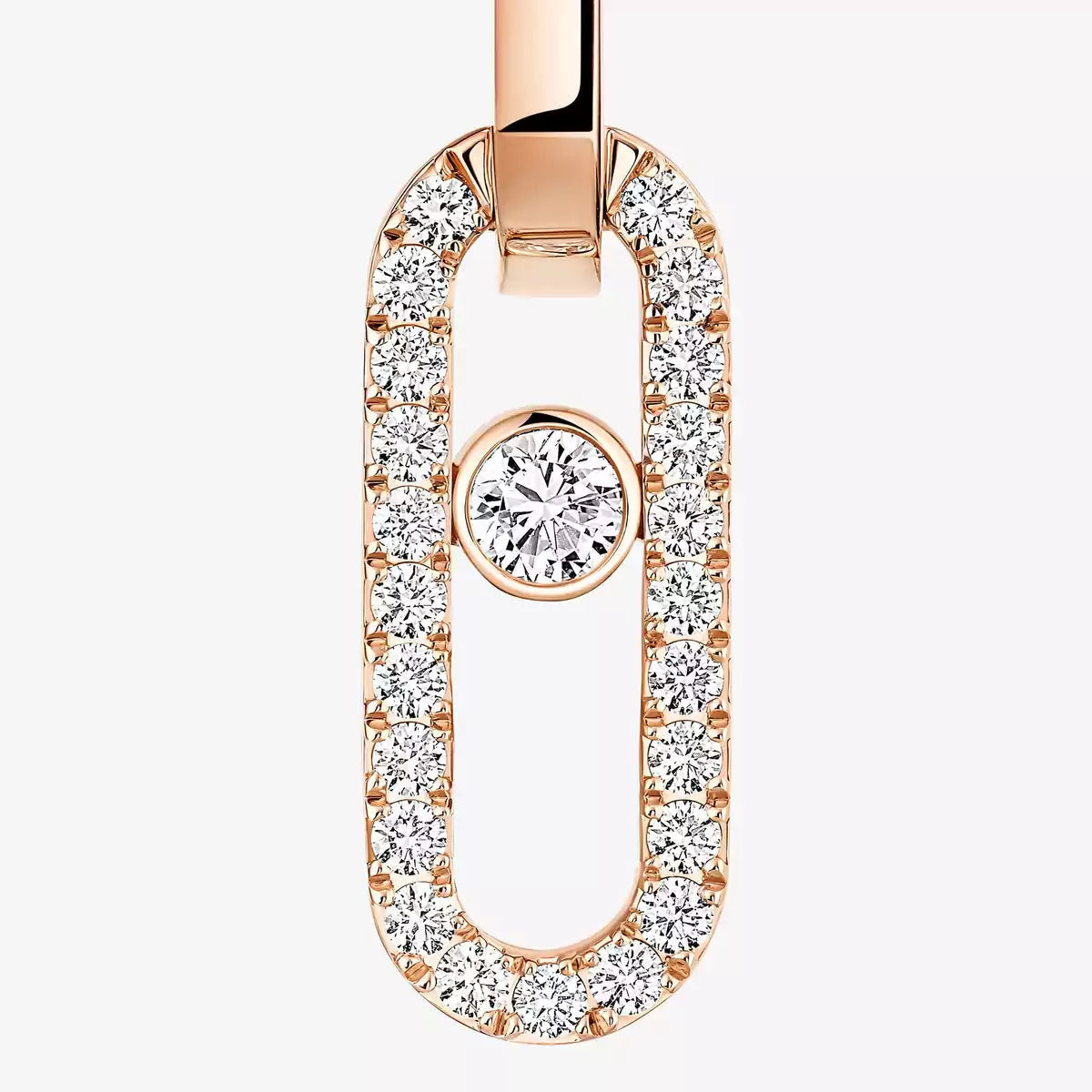 [OAKJURI Jewelry]Move Link Diamond Earrings