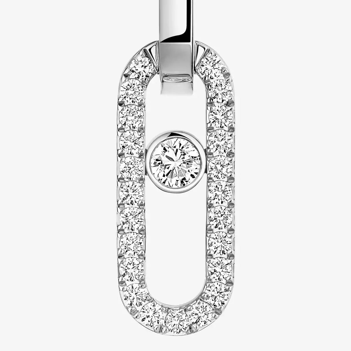 [OAKJURI Jewelry]Move Link Diamond Earrings