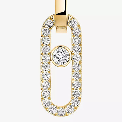 [OAKJURI Jewelry]Move Link Diamond Earrings