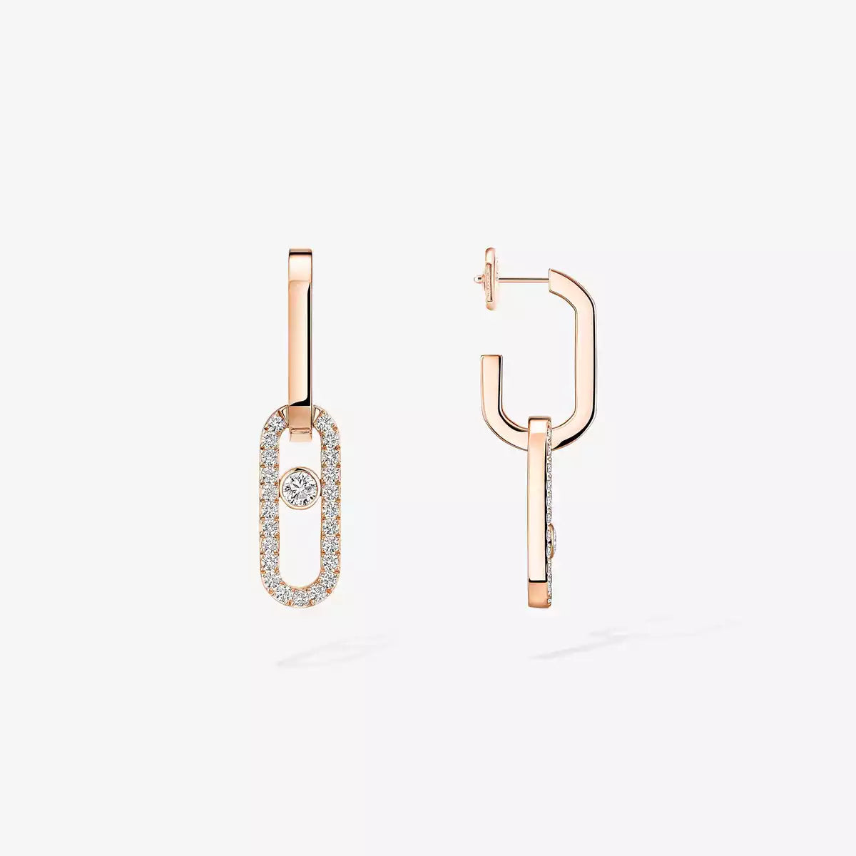 [OAKJURI Jewelry]Move Link Diamond Earrings
