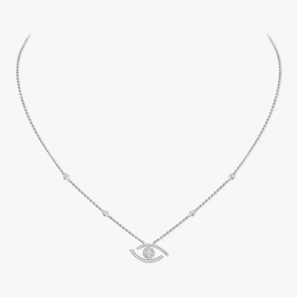 [OAKJURI Jewelry]Pave_ Diamond Necklace Lucky Eye