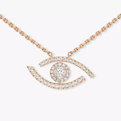 [OAKJURI Jewelry]Pave_ Diamond Necklace Lucky Eye