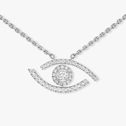 [OAKJURI Jewelry]Pave_ Diamond Necklace Lucky Eye