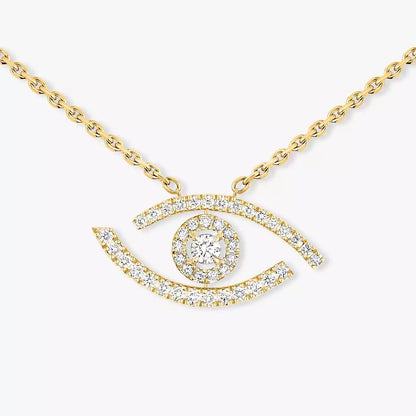 [OAKJURI Jewelry]Pave_ Diamond Necklace Lucky Eye
