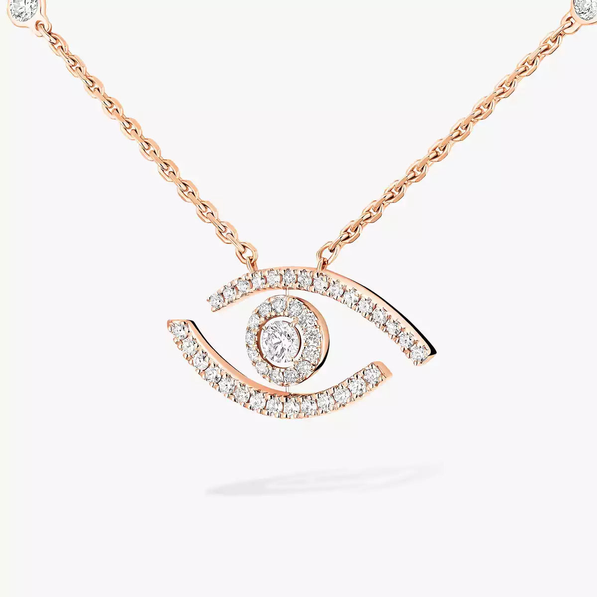 [OAKJURI Jewelry]Pave_ Diamond Necklace Lucky Eye