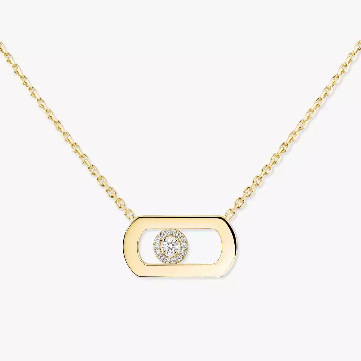 [OAKJURI Jewelry]So Move Diamond Necklace in Gold