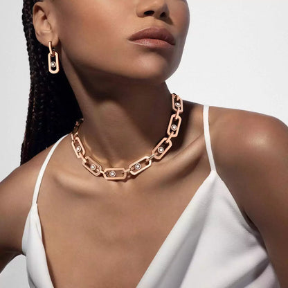 [OAKJURI Jewelry]So Move XL Diamond Pendant Earrings