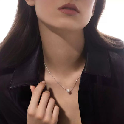 [OAKJURI Jewelry]Diamond Necklace 0,20ct Brilliant Shape Joy