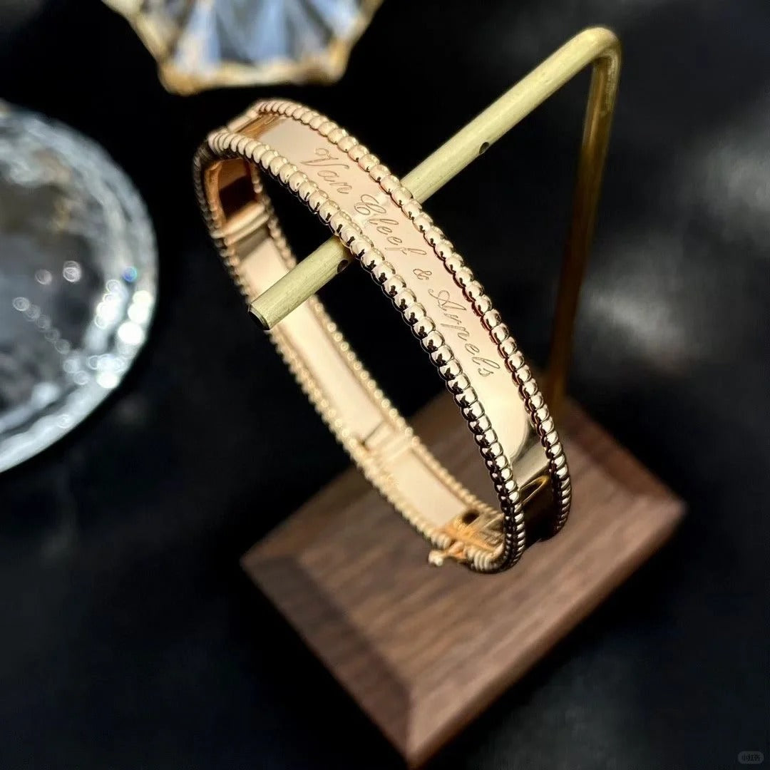 [OAKJURI Jewelry]CLOVER PERLEE BRACELET SIGNATURE ENGRAVING SERIES