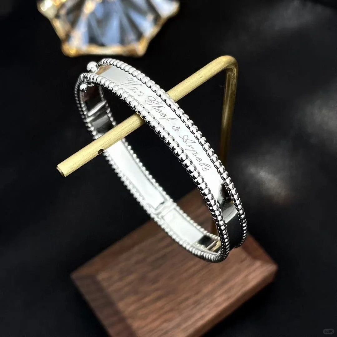 [OAKJURI Jewelry]CLOVER PERLEE BRACELET SIGNATURE ENGRAVING SERIES