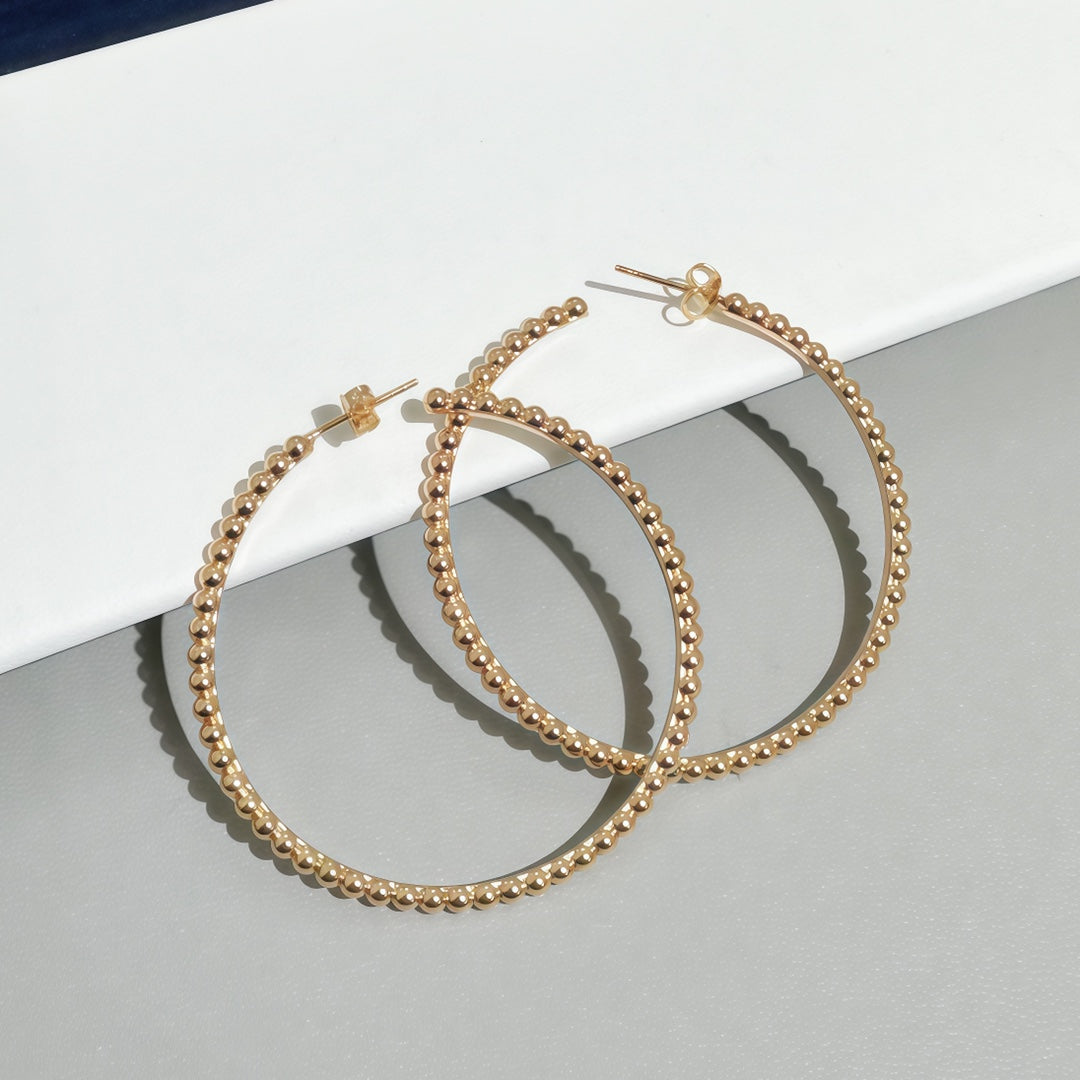 [OAKJURI Jewelry] SMOOTH BEAD STUD EARRINGS