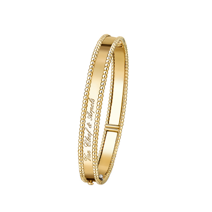 [OAKJURI Jewelry]CLOVER PERLEE BRACELET SIGNATURE ENGRAVING SERIES