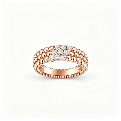 [OAKJURI Jewelry] THREE-ROW DIAMOND RING