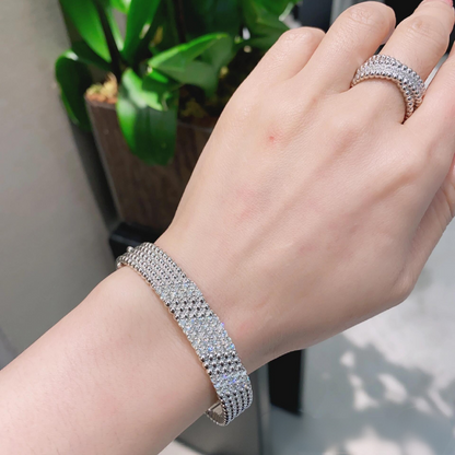 [OAKJURI Jewelry]  FIVE-ROW DIAMOND BRACELET