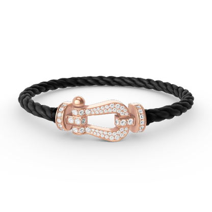 [OAKJURI Jewelry]FORCE LARGE HORSESHOE FULL DIAMOND BRACELET ROSE GOLD