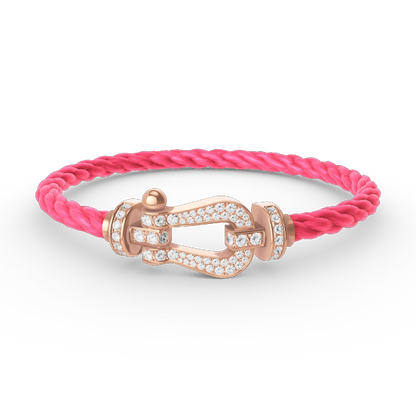 [OAKJURI Jewelry]FORCE LARGE HORSESHOE FULL DIAMOND BRACELET ROSE GOLD