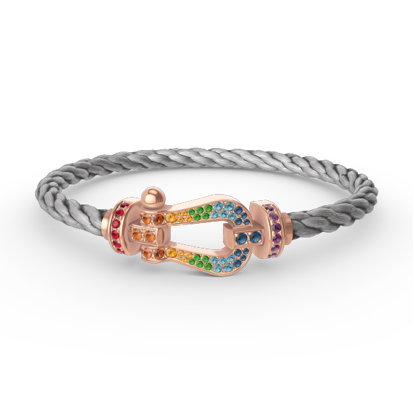 [OAKJURI Jewelry]FORCE LARGE HORSESHOE  COLORED DIAMOND BRACELET ROSE GOLD