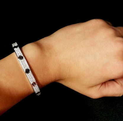 [OAKJURI Jewelry] LOVE BRACELET 6.1MM DIAMOND-PAVED CERAMIC