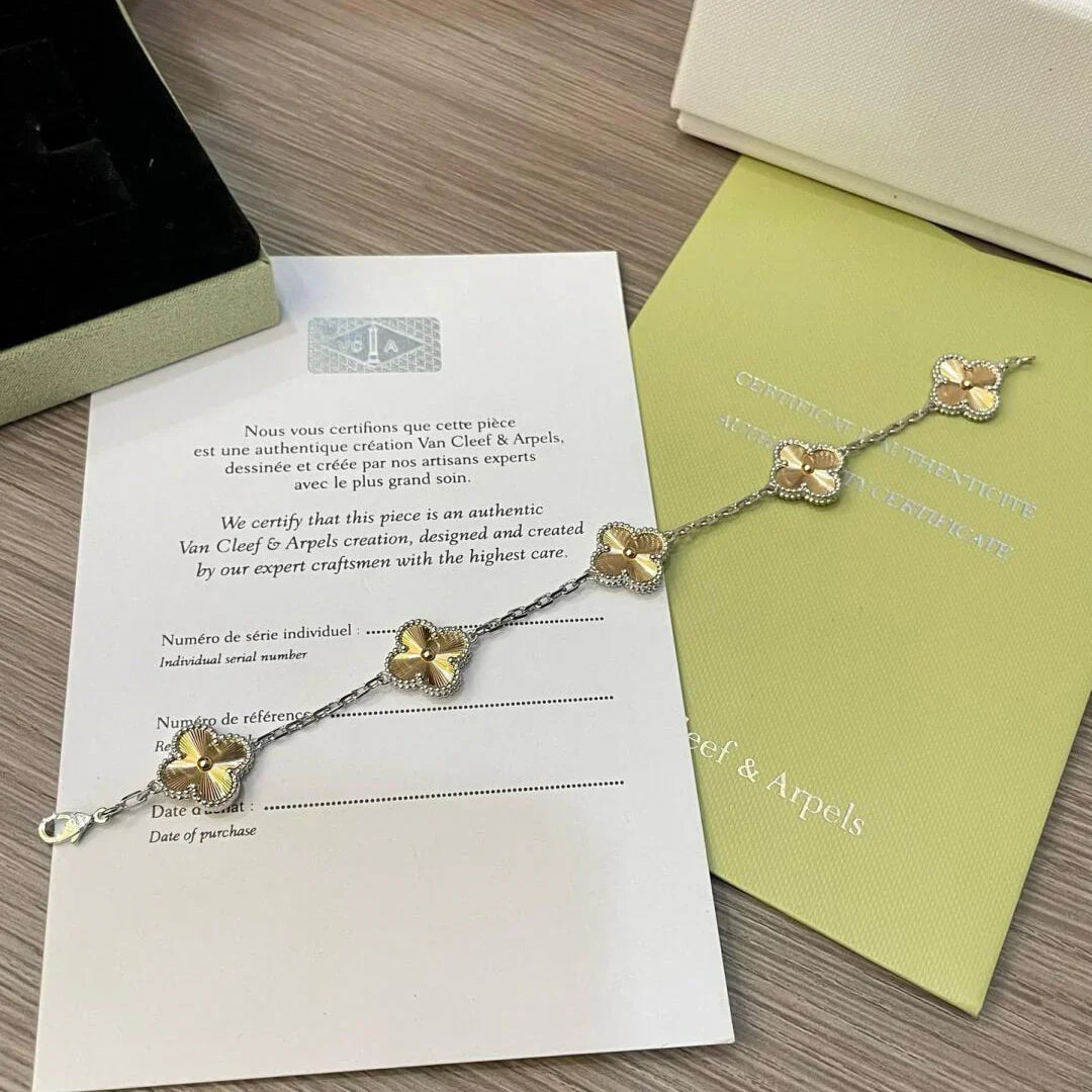 [OAKJURI Jewelry] CLOVER 5 MOTIF LASER BRACELET COLLECTION
