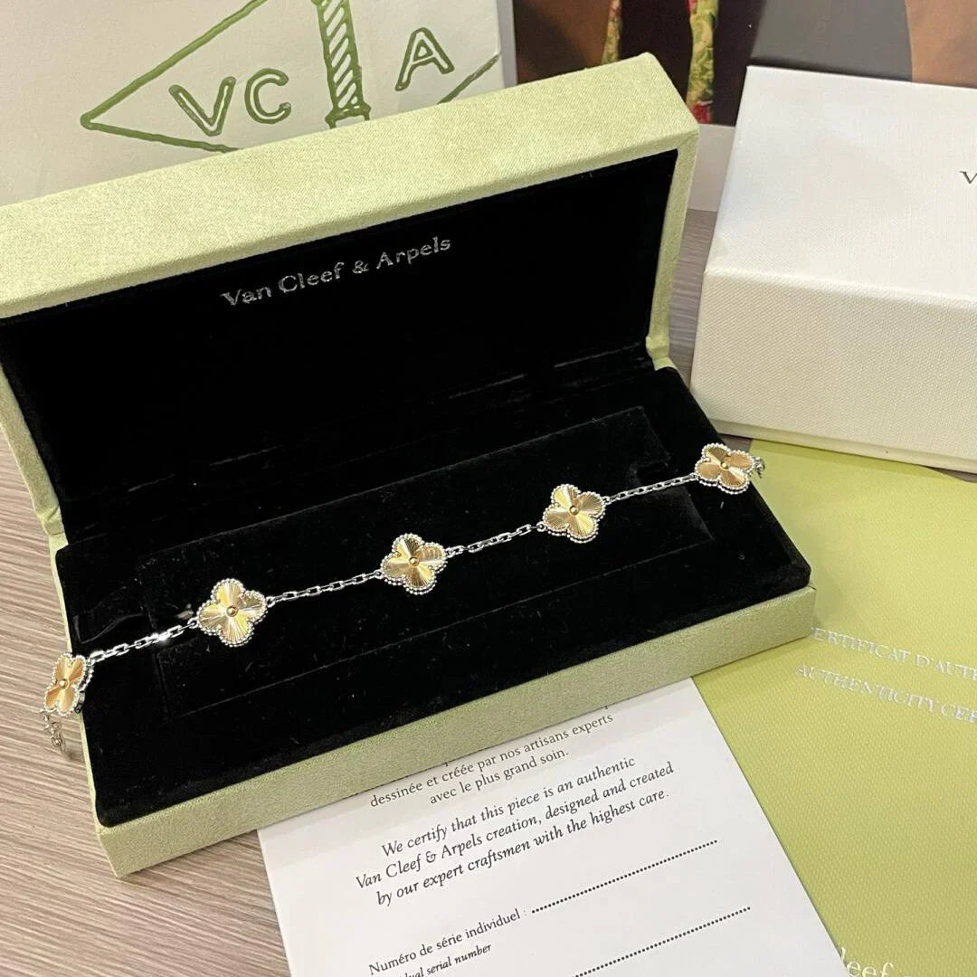 [OAKJURI Jewelry] CLOVER 5 MOTIF LASER BRACELET COLLECTION